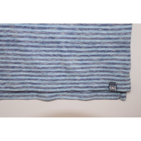 Peter Millar Mens XL Striped Polo Shirt Blue Made In Peru - Picture 5 of 10